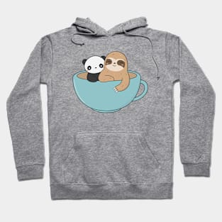 Kawaii Cute Panda and Sloth Hoodie